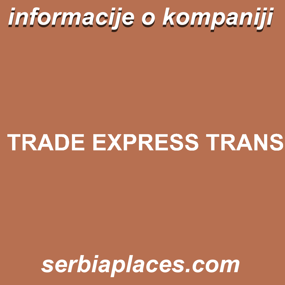 TRADE EXPRESS TRANS