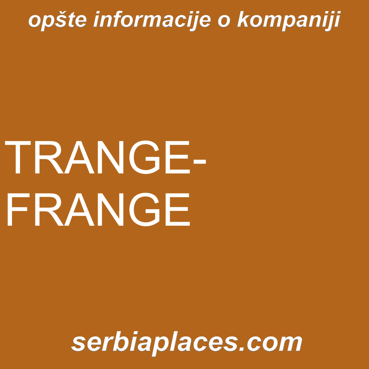 TRANGE-FRANGE