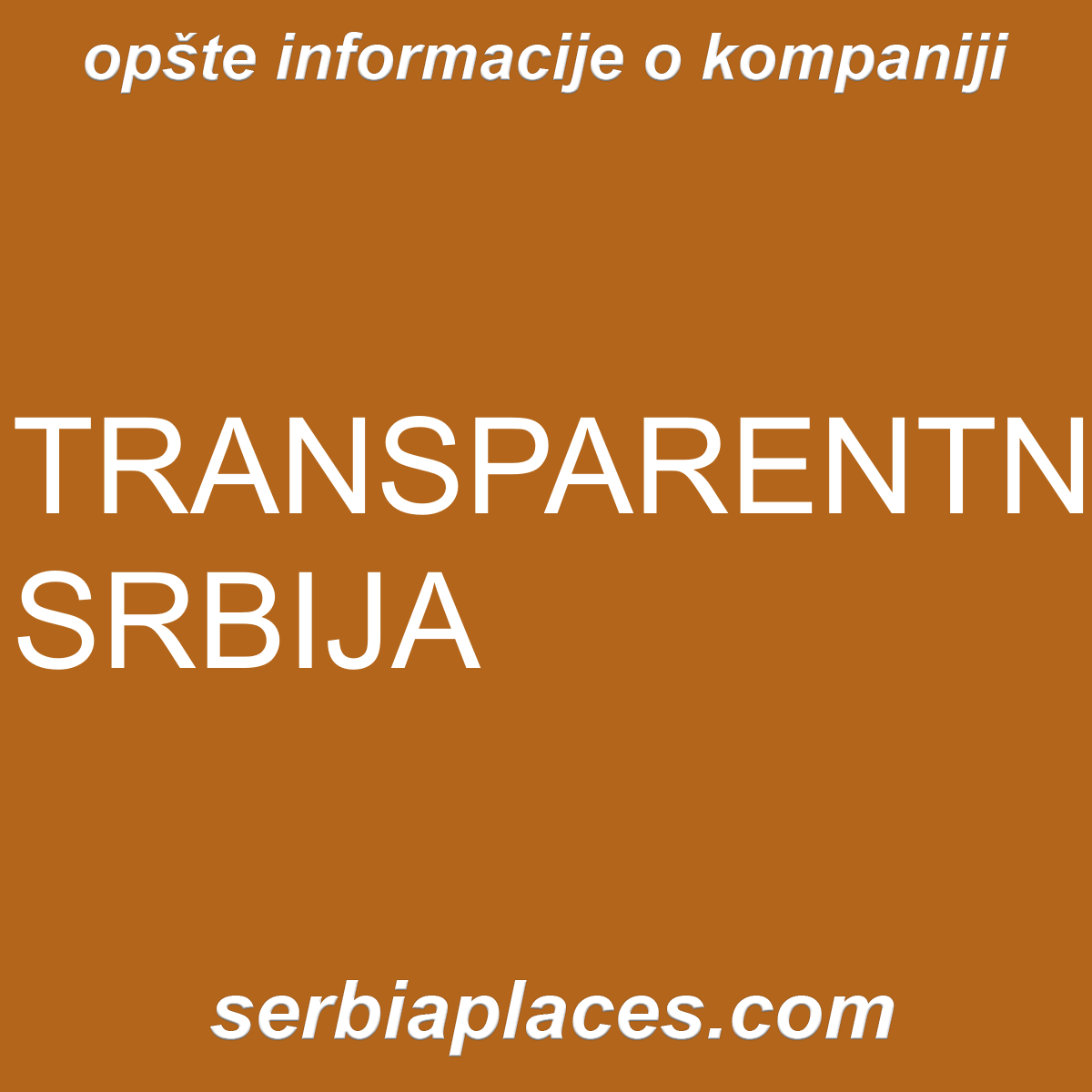 TRANSPARENTNOST-SRBIJA