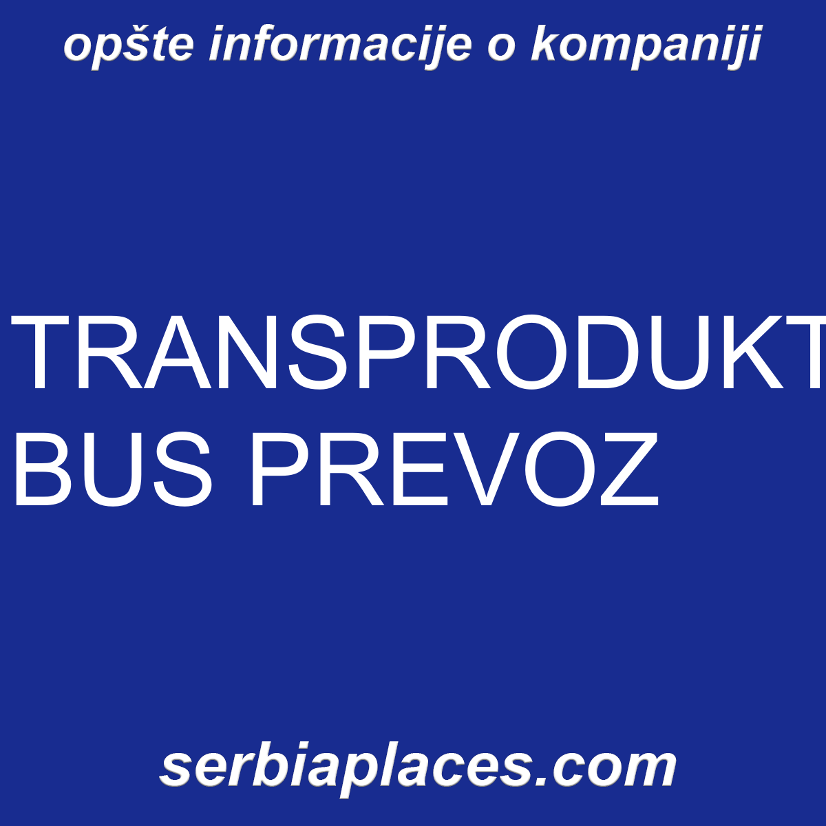 TRANSPRODUKT-BUS PREVOZ