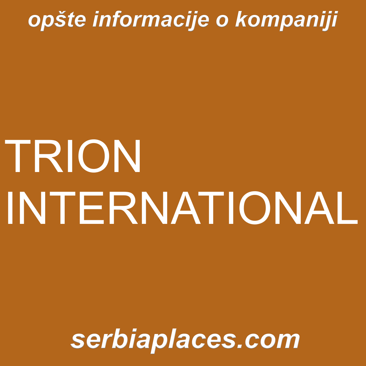 TRION INTERNATIONAL