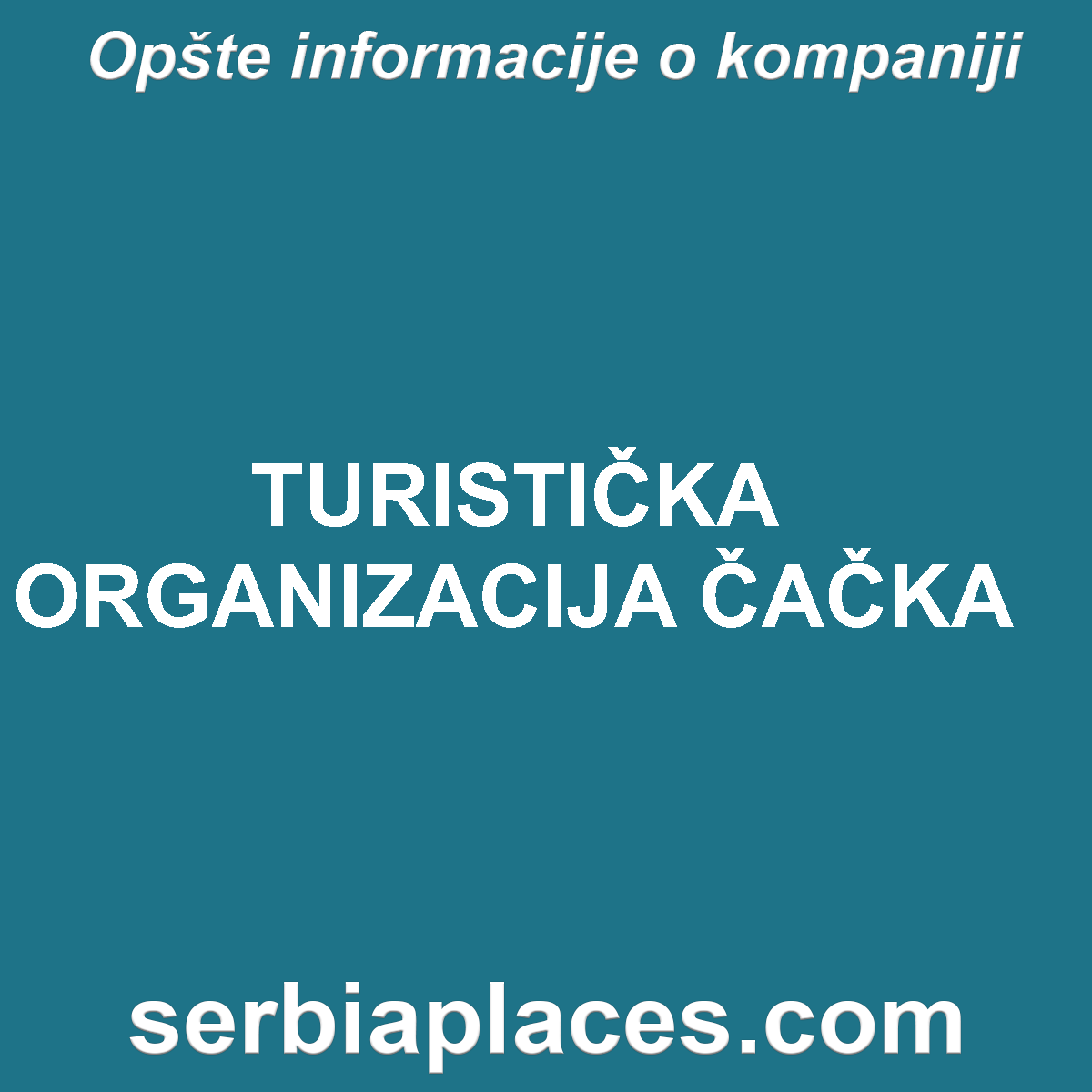 TURISTIČKA ORGANIZACIJA ČAČKA