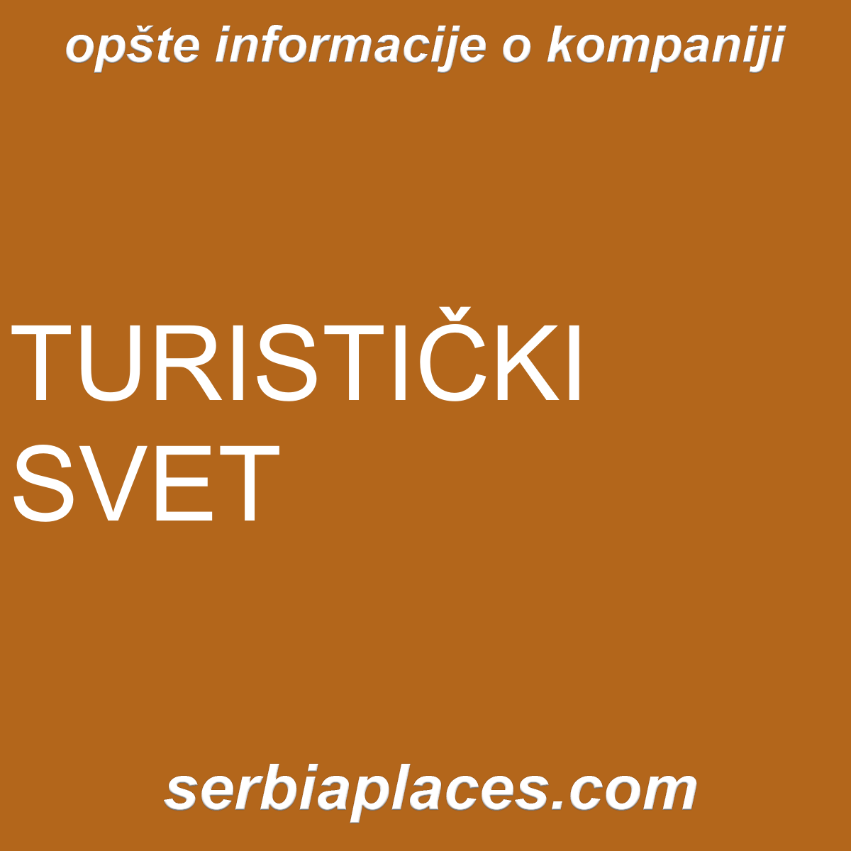 TURISTIČKI SVET