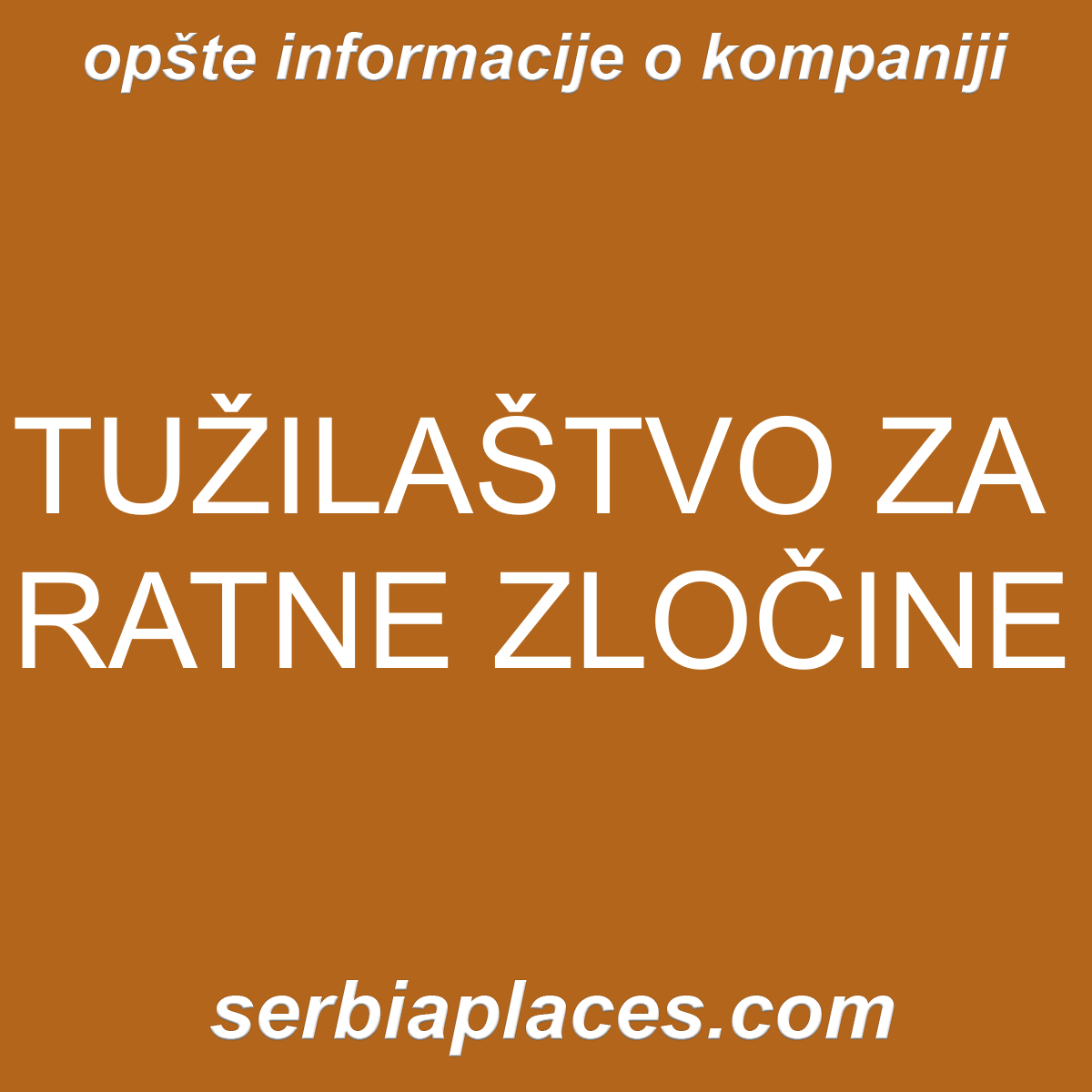 TUŽILAŠTVO ZA RATNE ZLOČINE