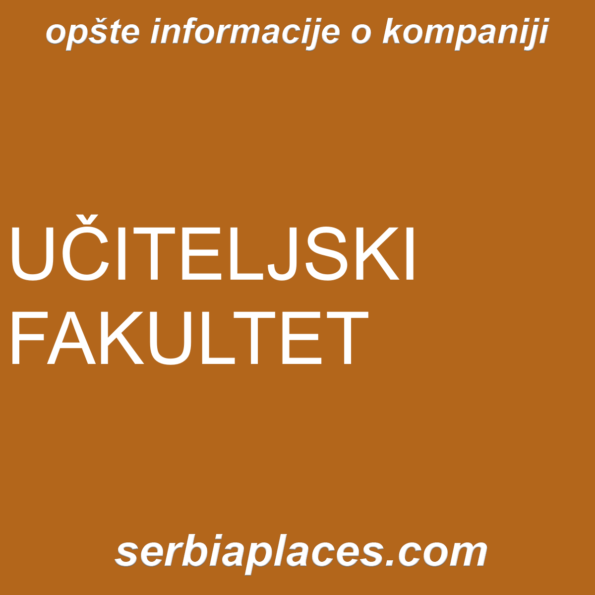 UČITELJSKI FAKULTET