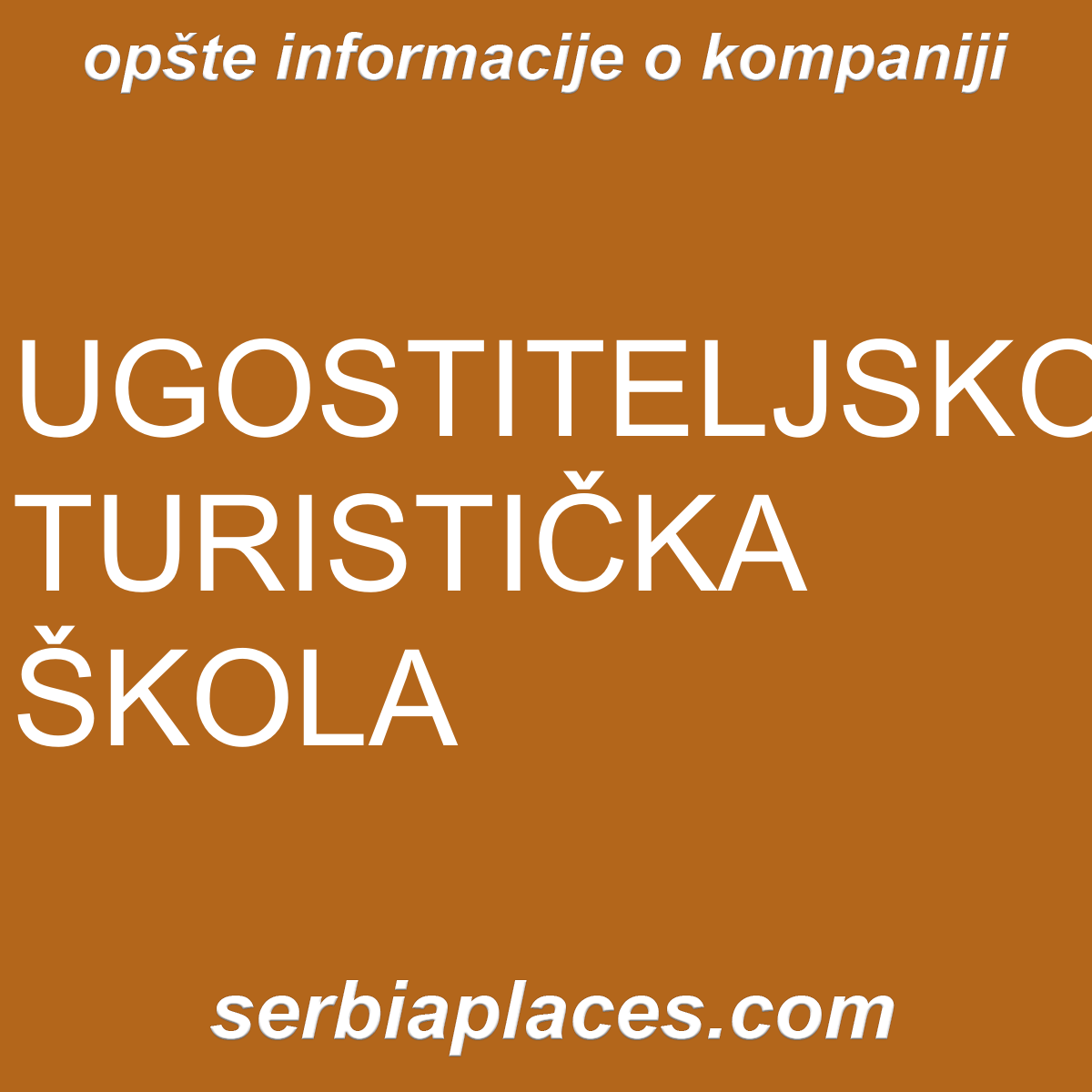 UGOSTITELJSKO TURISTIČKA ŠKOLA