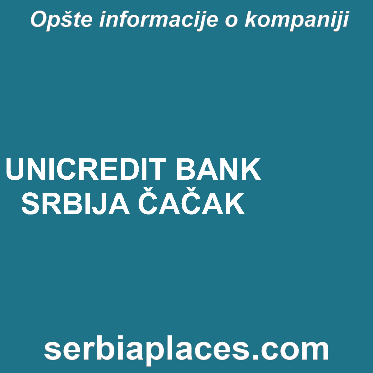 UNICREDIT BANK SRBIJA ČAČAK
