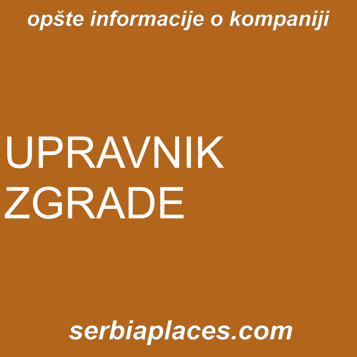 UPRAVNIK ZGRADE