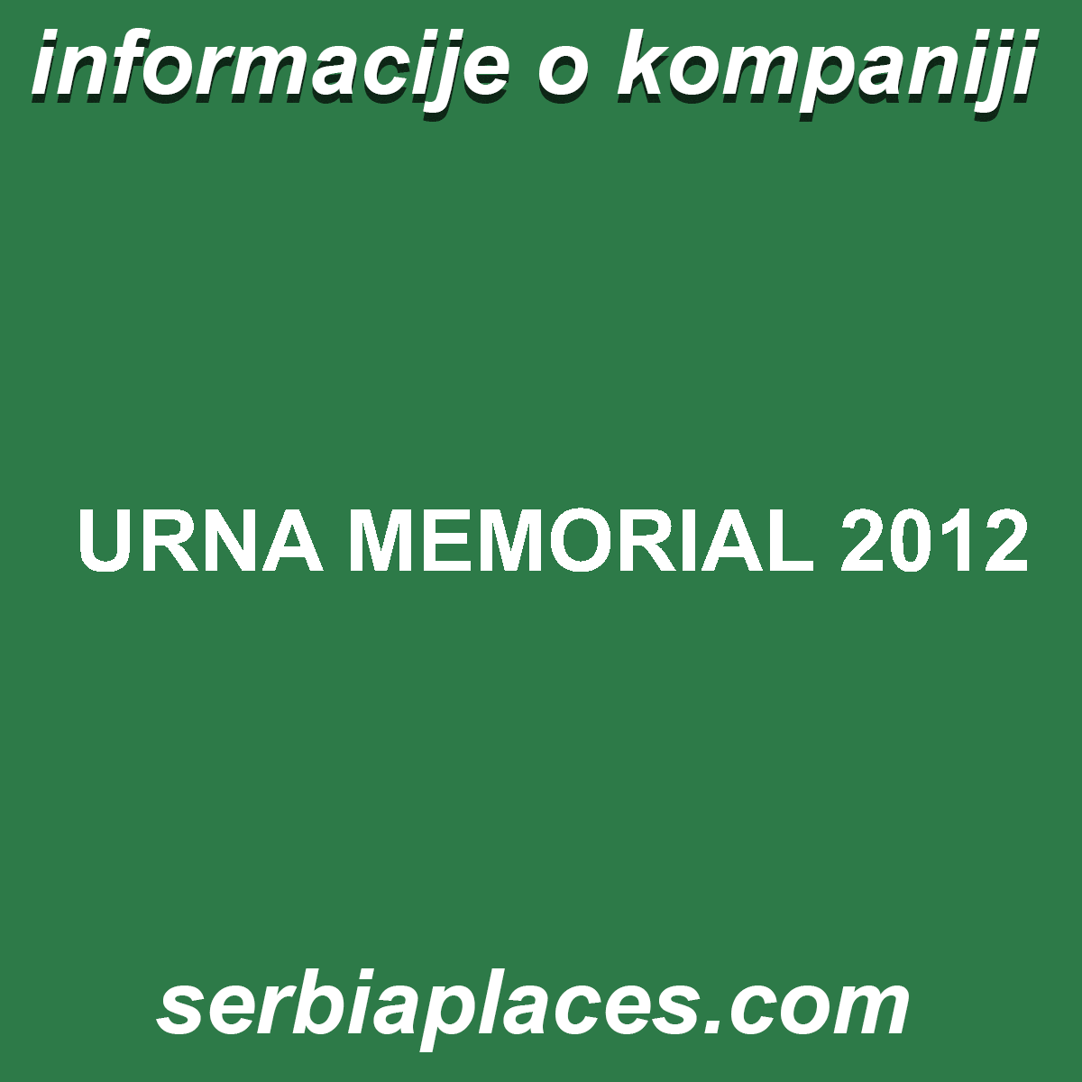 URNA MEMORIAL 2012