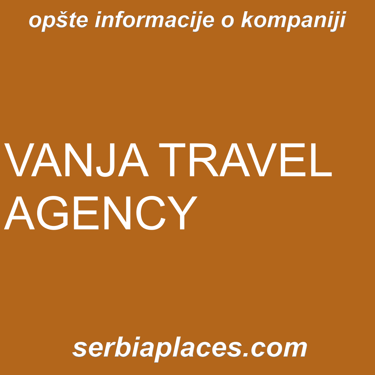 VANJA TRAVEL AGENCY