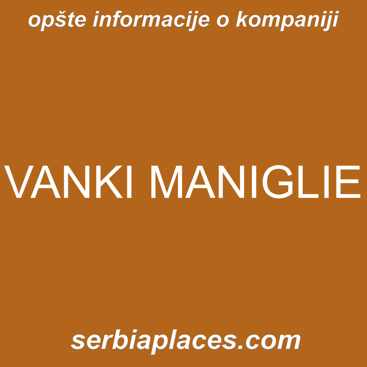 VANKI MANIGLIE
