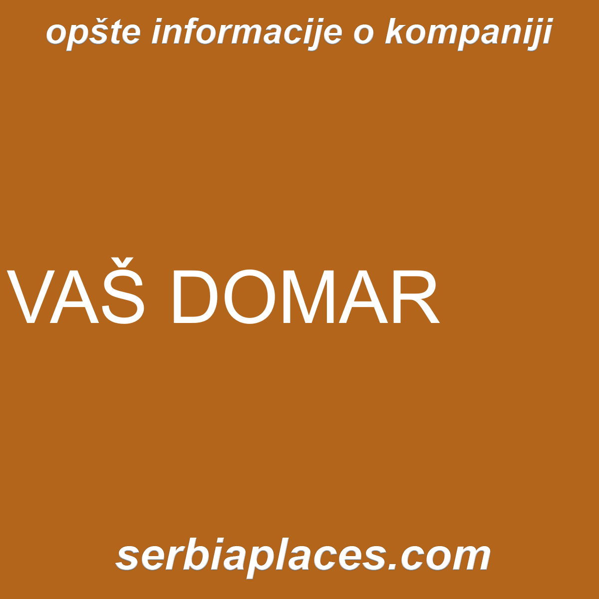 VAŠ DOMAR