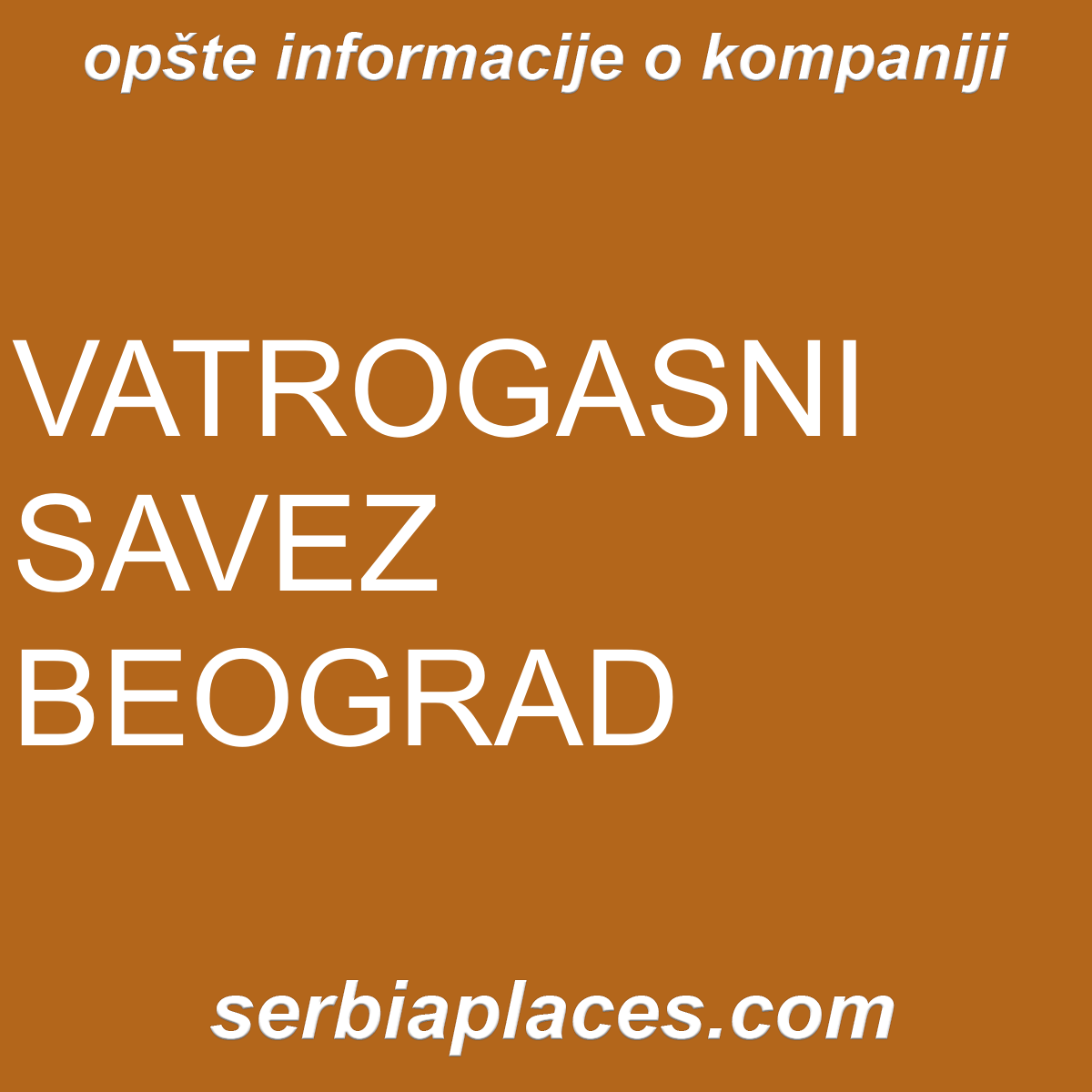 VATROGASNI SAVEZ BEOGRAD