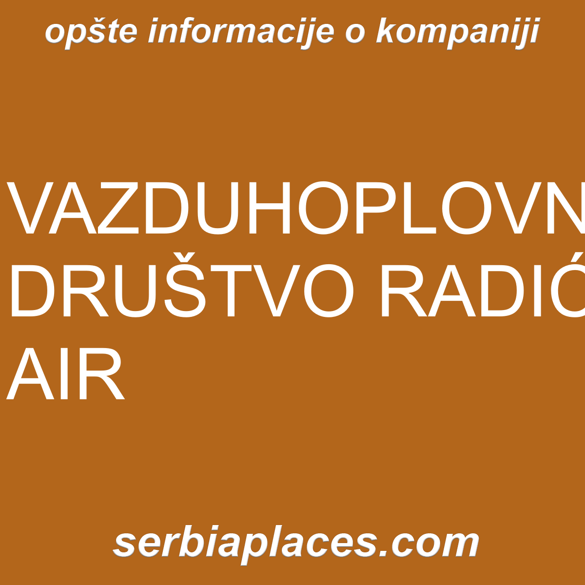 VAZDUHOPLOVNO DRUŠTVO RADIĆ AIR