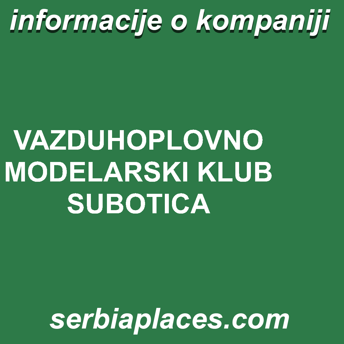 VAZDUHOPLOVNO MODELARSKI KLUB SUBOTICA