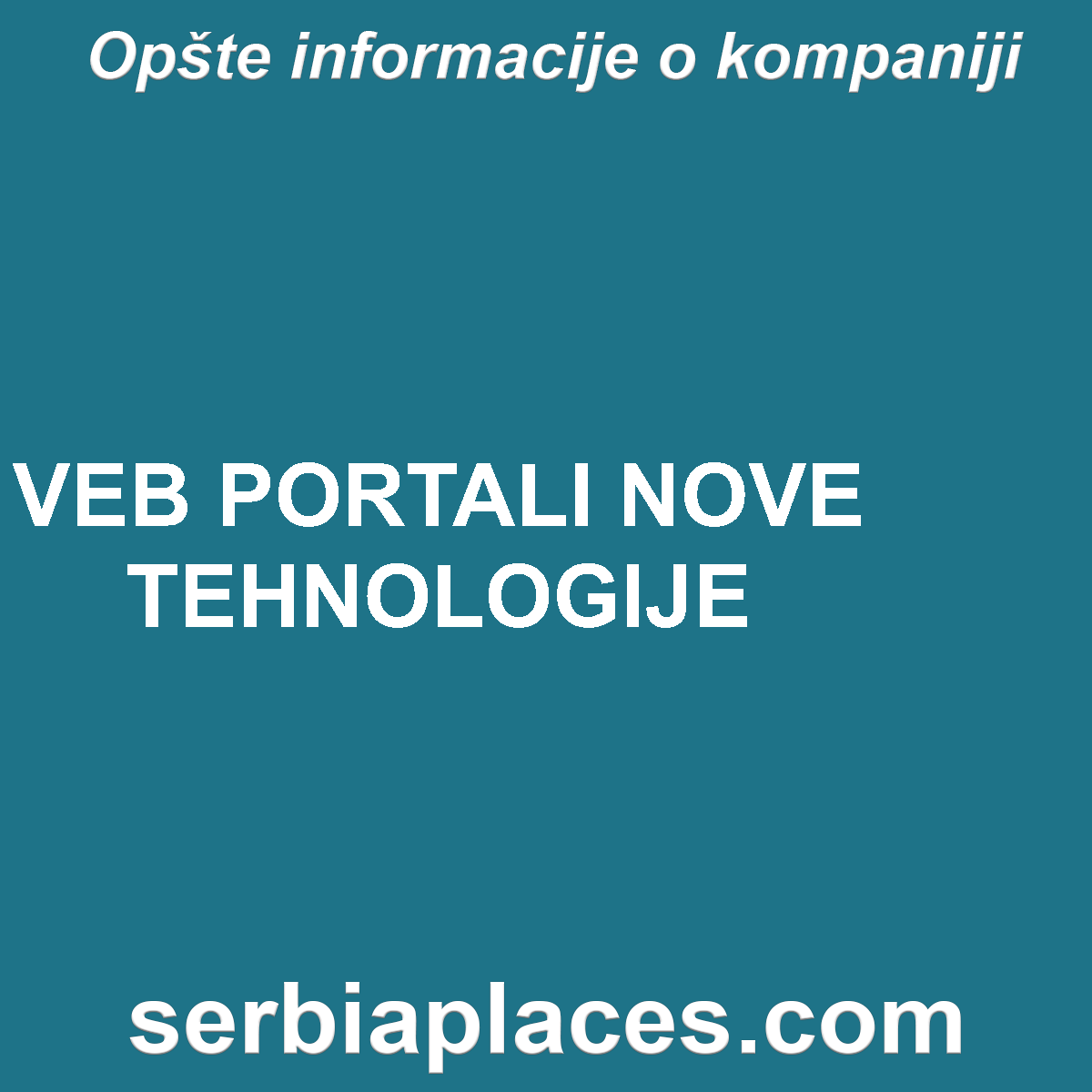 VEB PORTALI NOVE TEHNOLOGIJE
