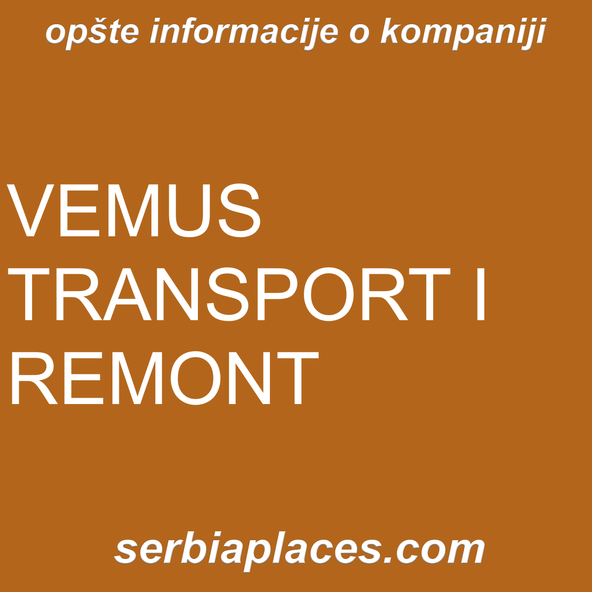 VEMUS TRANSPORT I REMONT