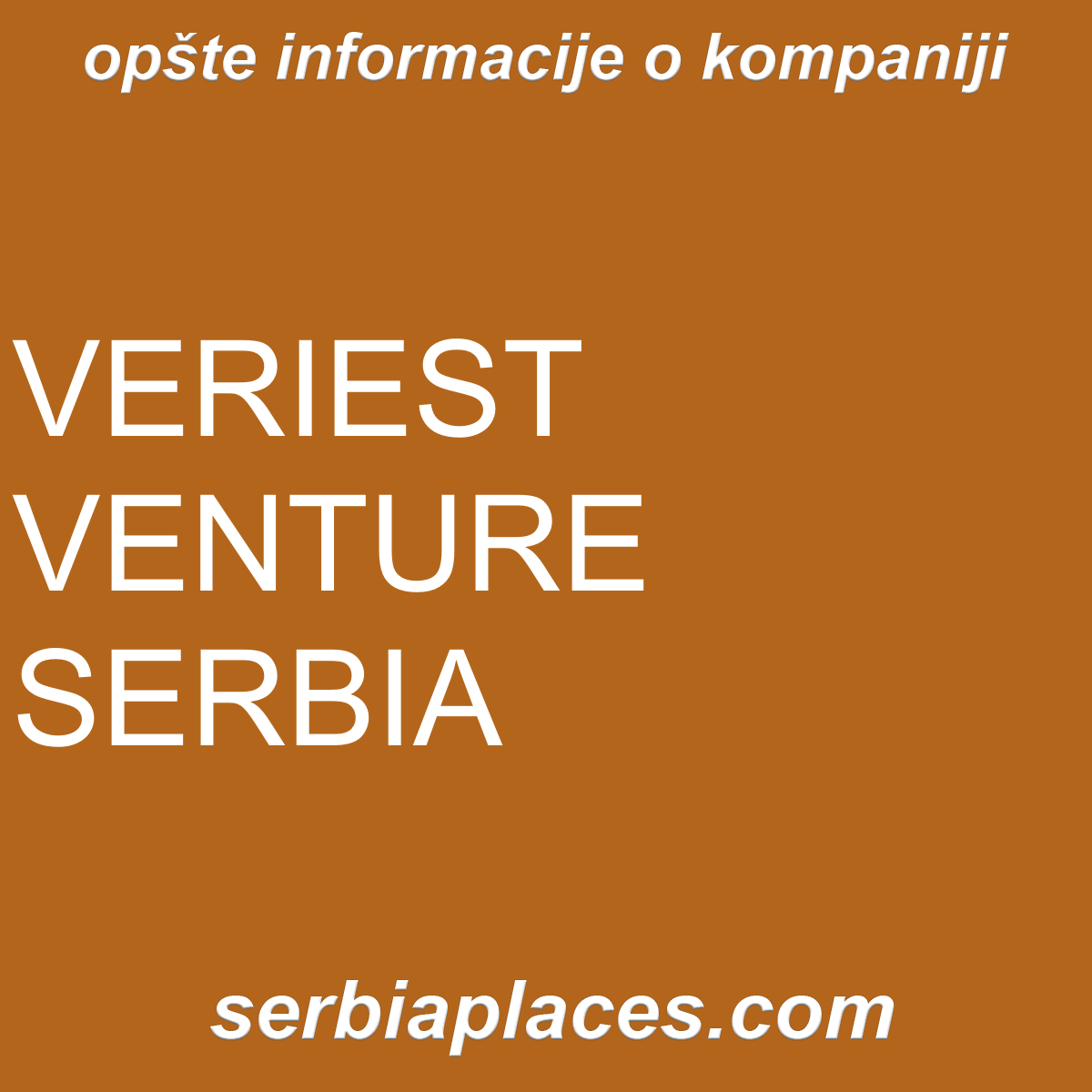 VERIEST VENTURE SERBIA