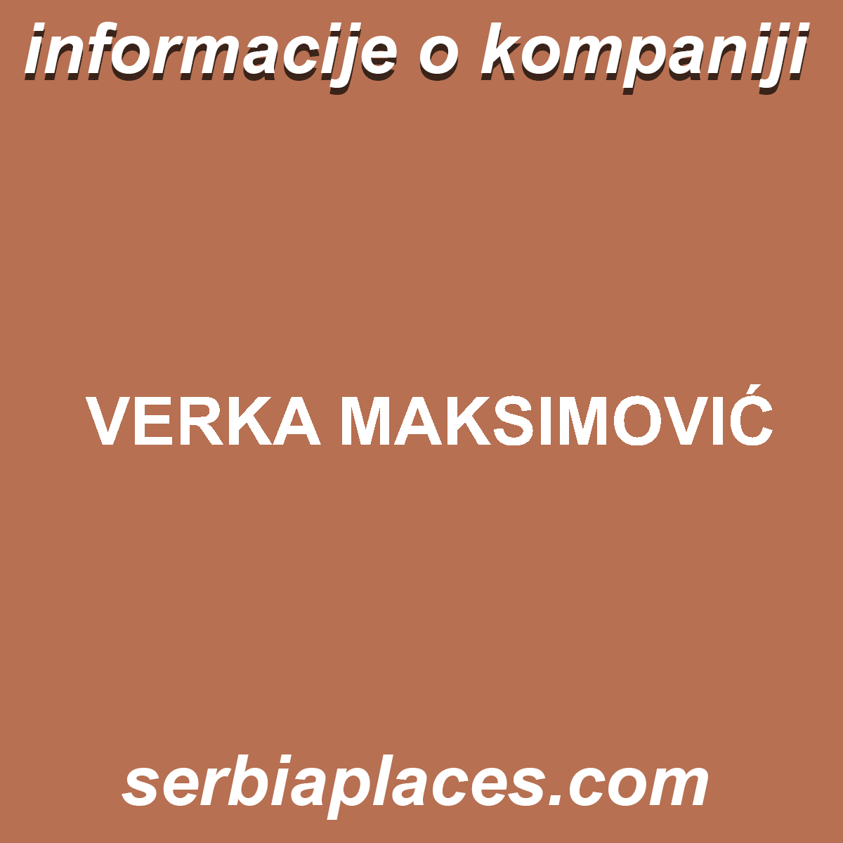 VERKA MAKSIMOVIĆ