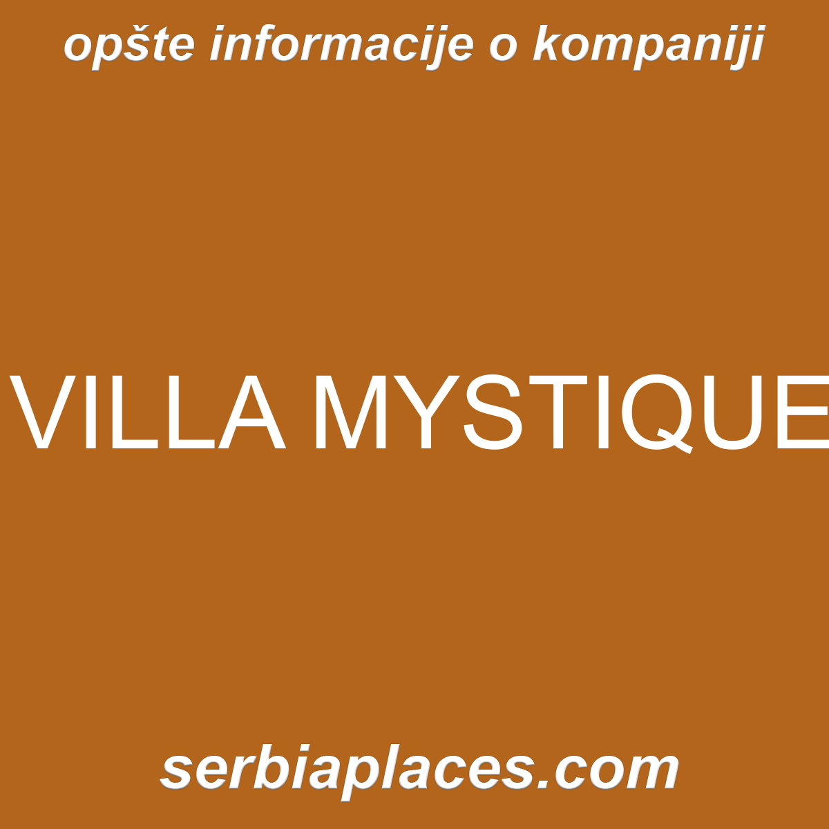 VILLA MYSTIQUE