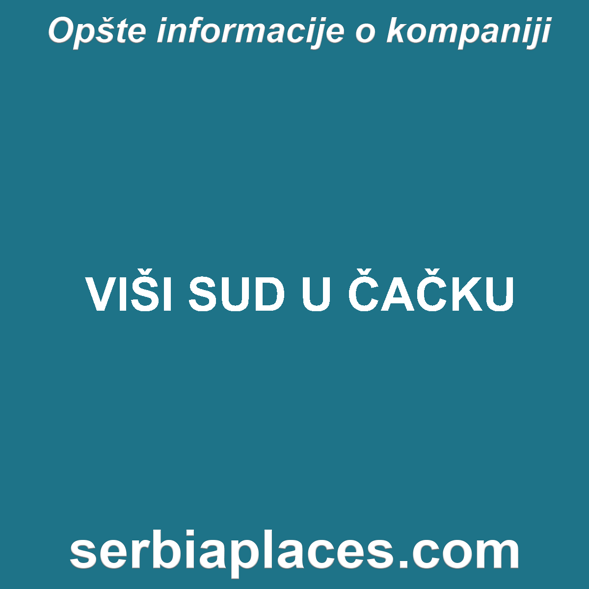 VIŠI SUD U ČAČKU