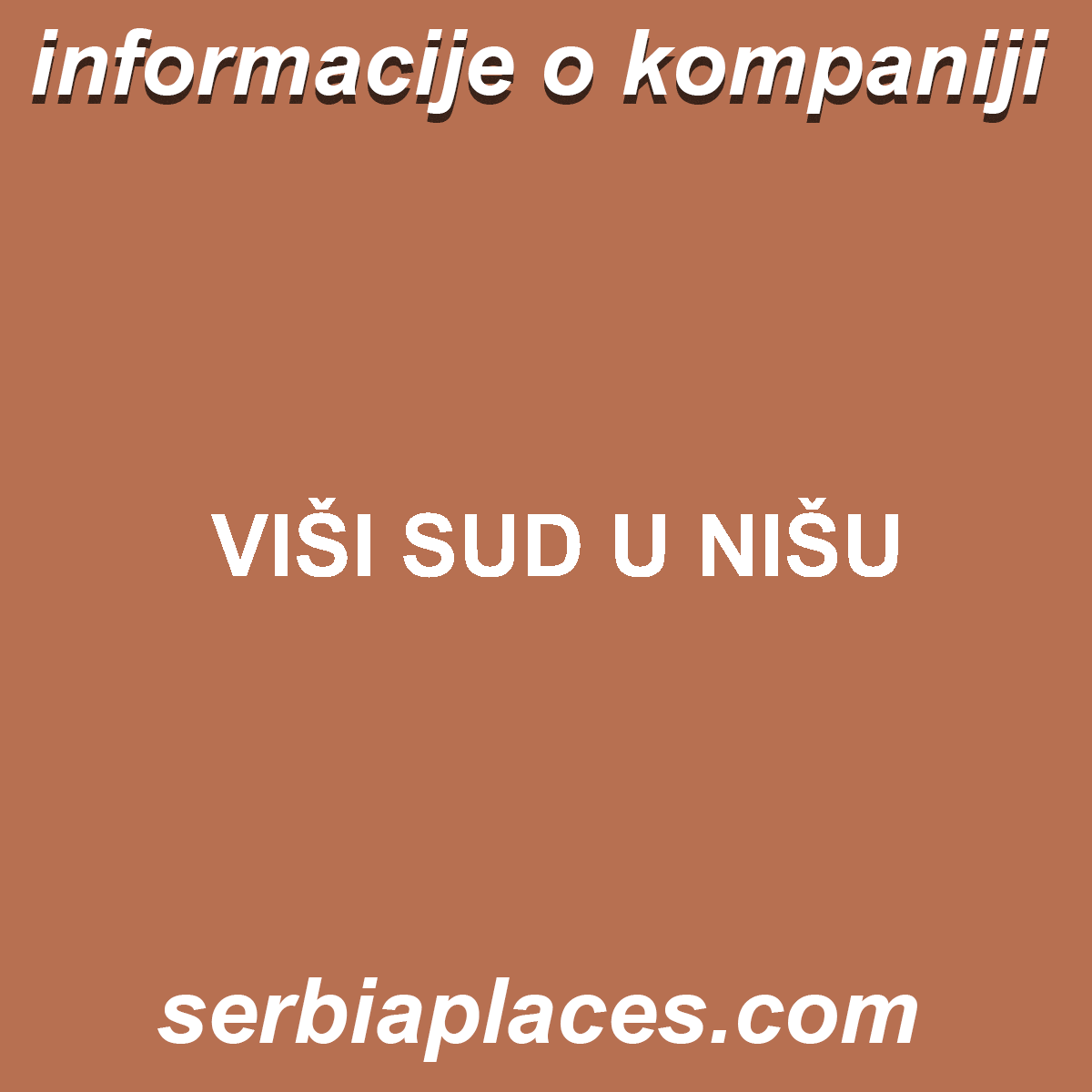 VIŠI SUD U NIŠU