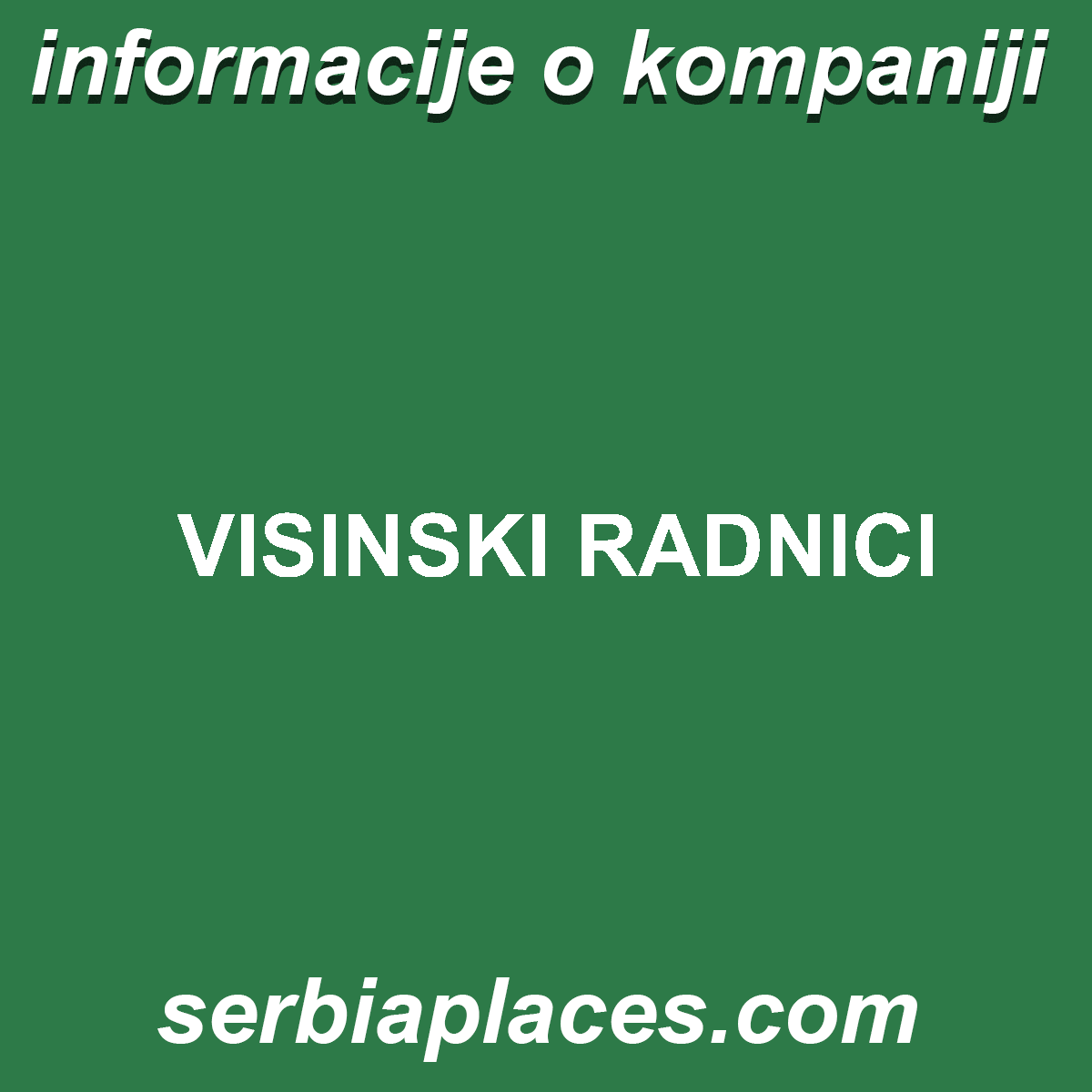 VISINSKI RADNICI