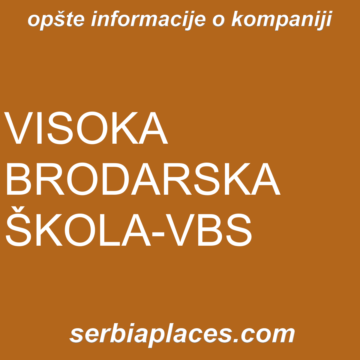 VISOKA BRODARSKA ŠKOLA-VBS