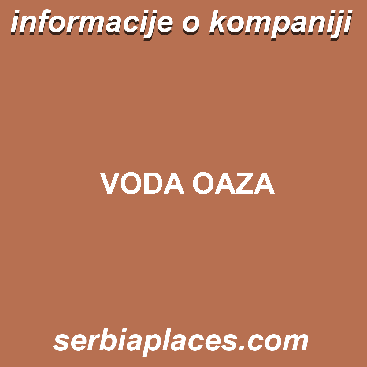 VODA OAZA