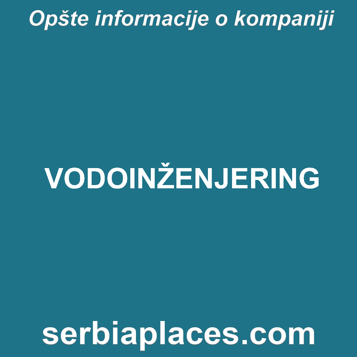 VODOINŽENJERING
