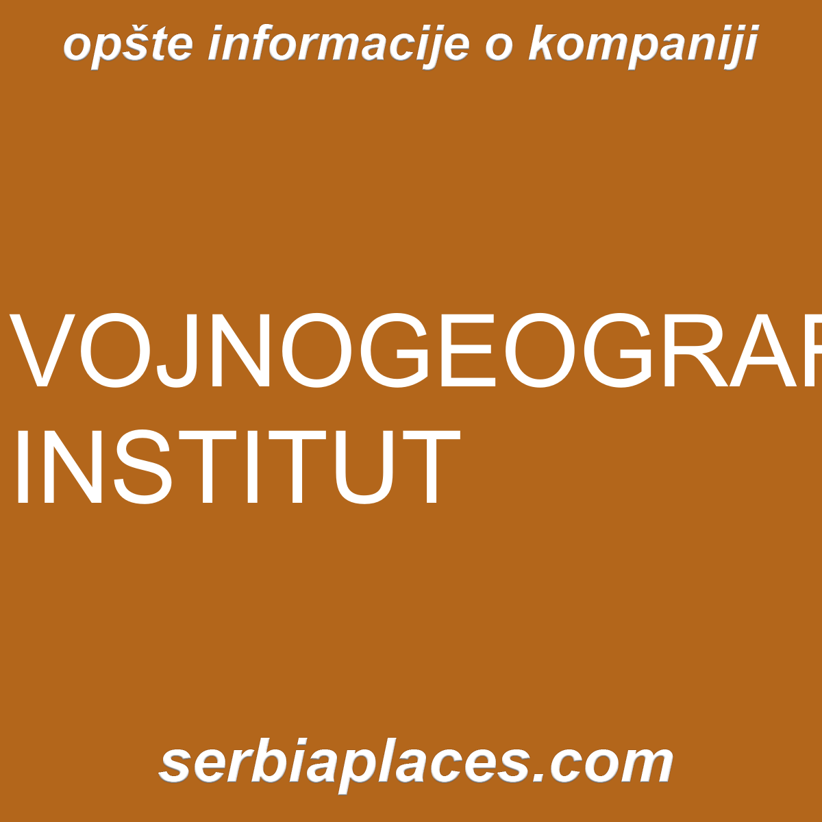VOJNOGEOGRAFSKI INSTITUT
