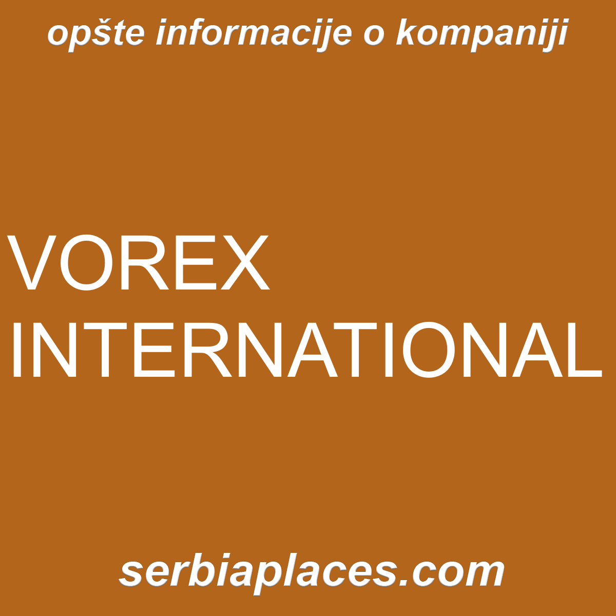VOREX INTERNATIONAL