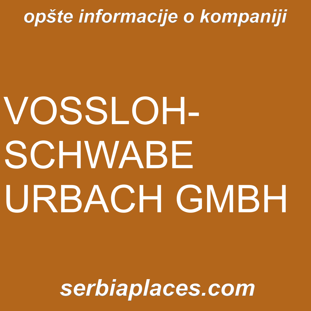VOSSLOH-SCHWABE URBACH GMBH