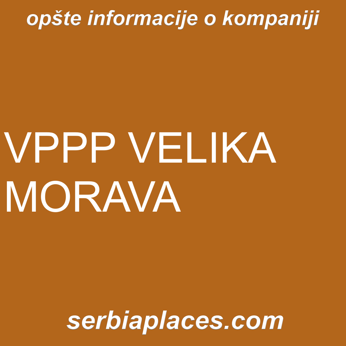 VPPP VELIKA MORAVA