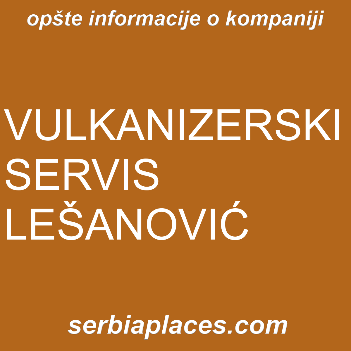 VULKANIZERSKI SERVIS LEŠANOVIĆ