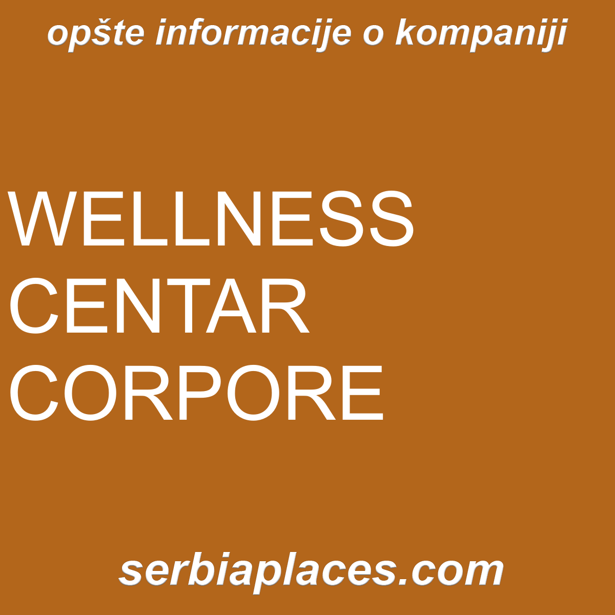 WELLNESS CENTAR CORPORE