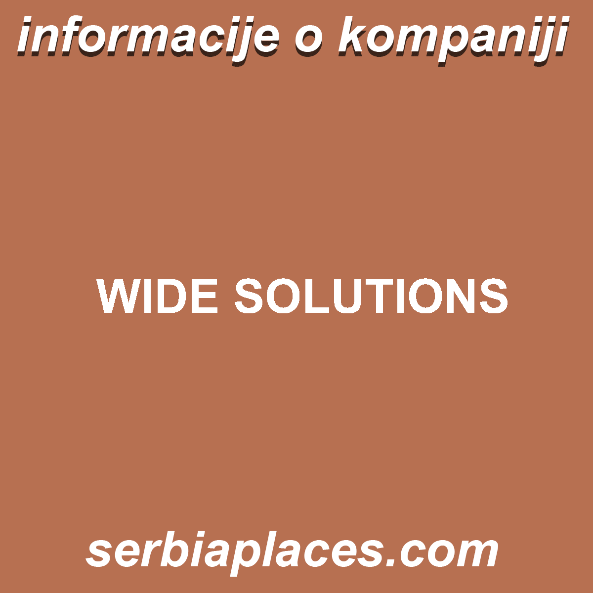 WIDE SOLUTIONS