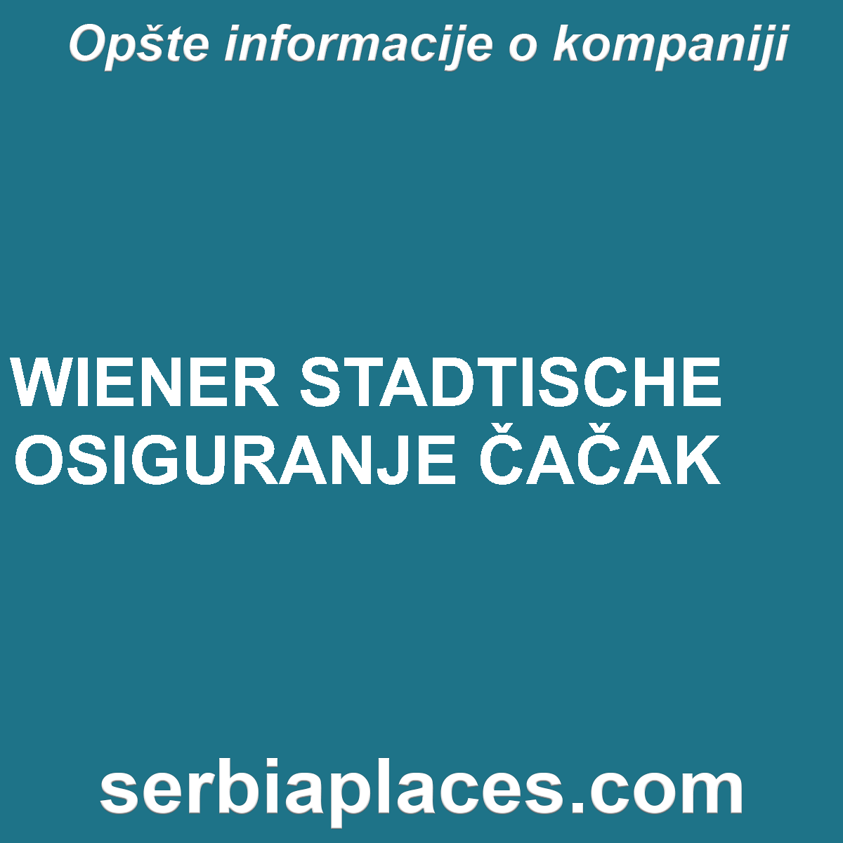 WIENER STADTISCHE OSIGURANJE ČAČAK