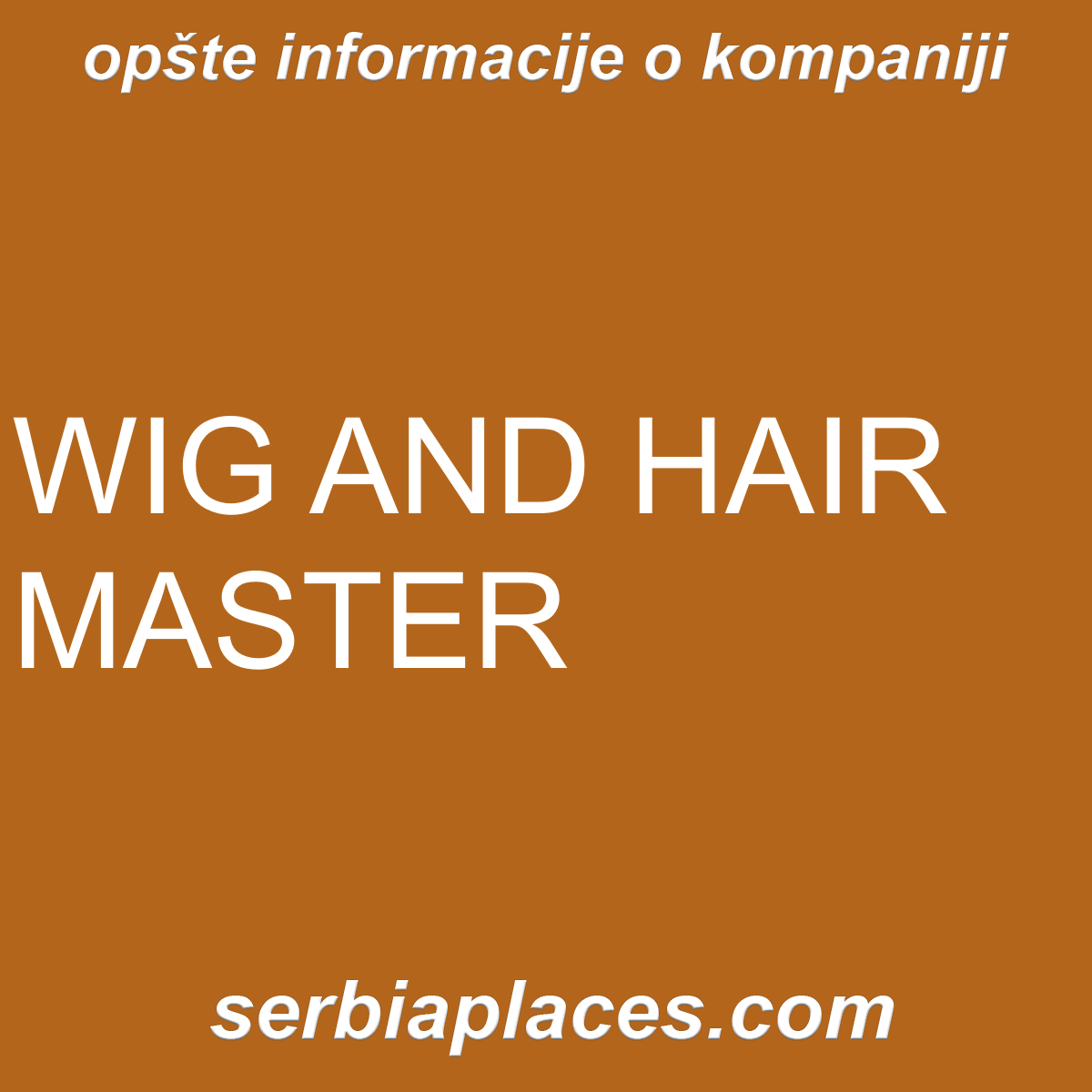 WIG AND HAIR MASTER