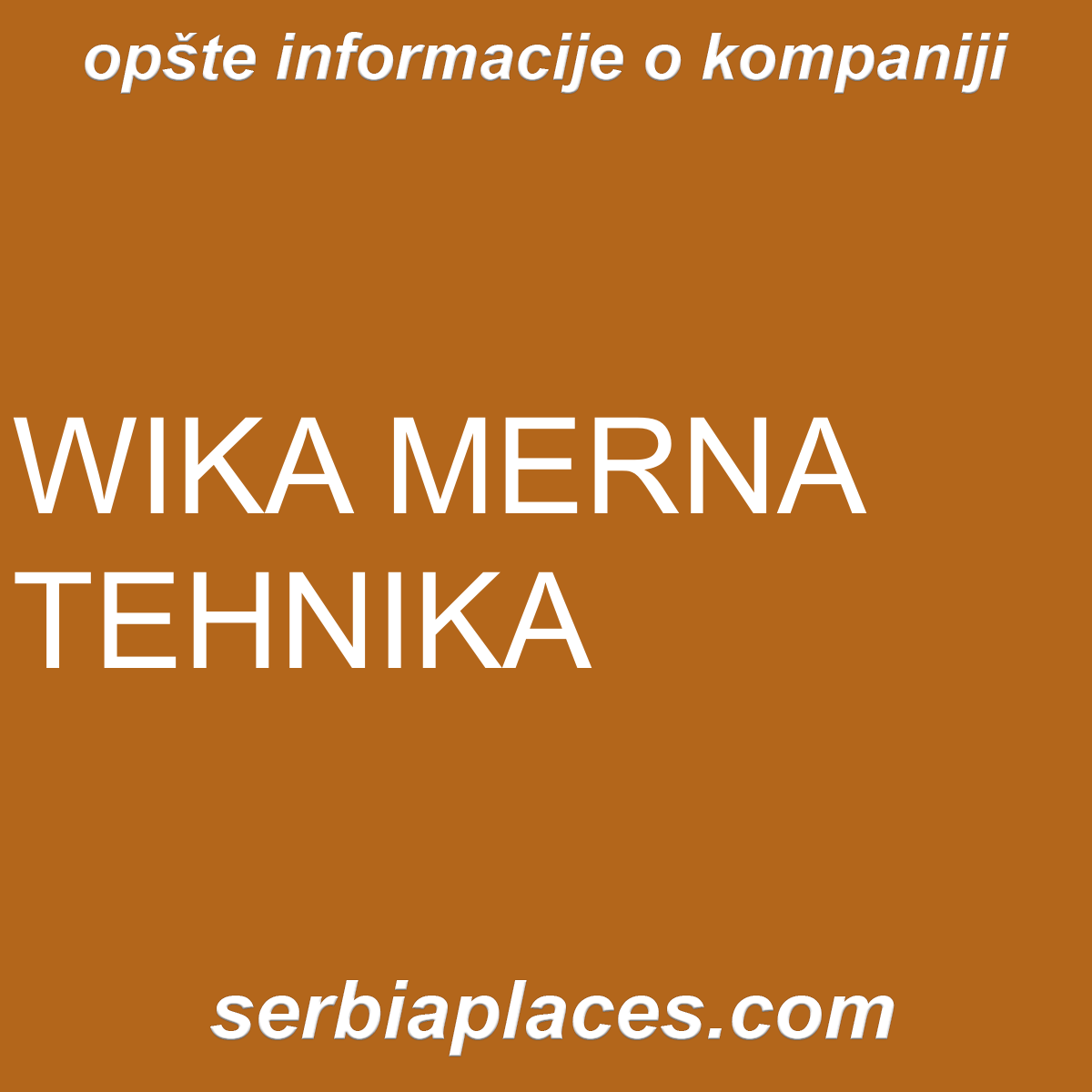 WIKA MERNA TEHNIKA