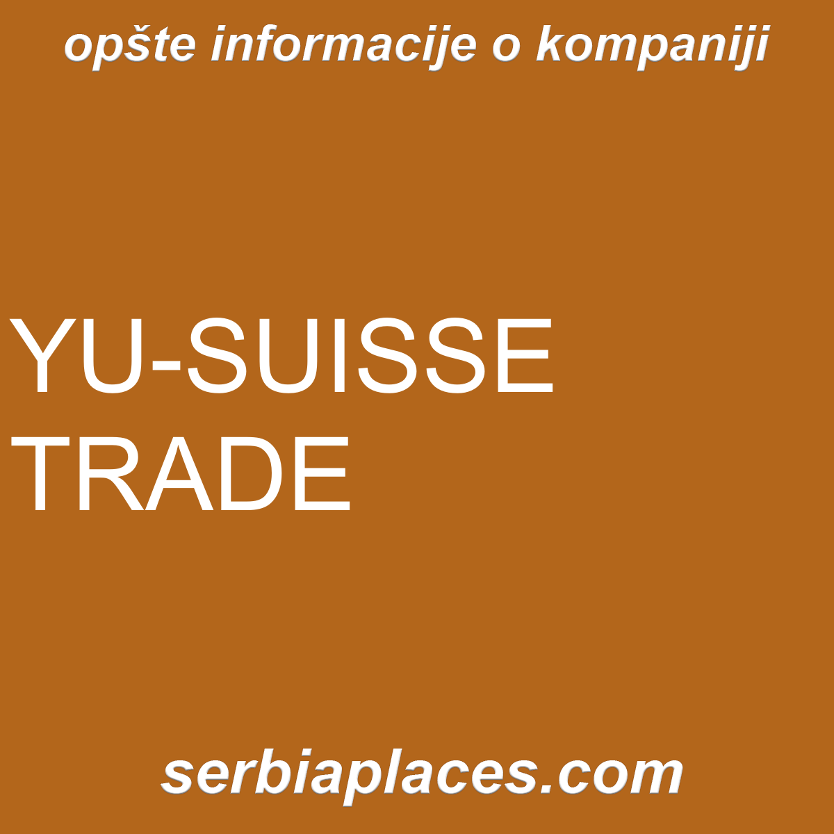 YU-SUISSE TRADE