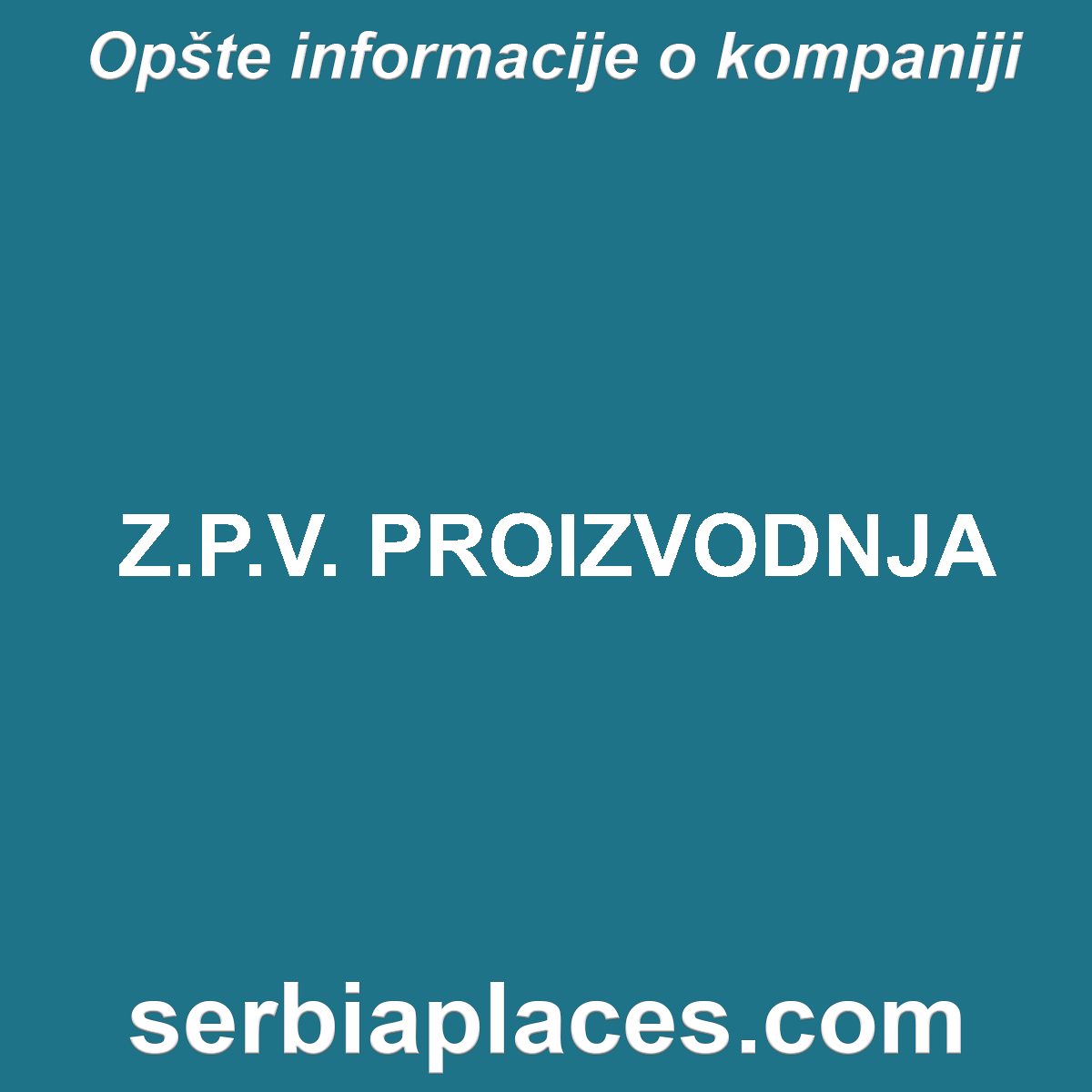 Z.P.V. PROIZVODNJA