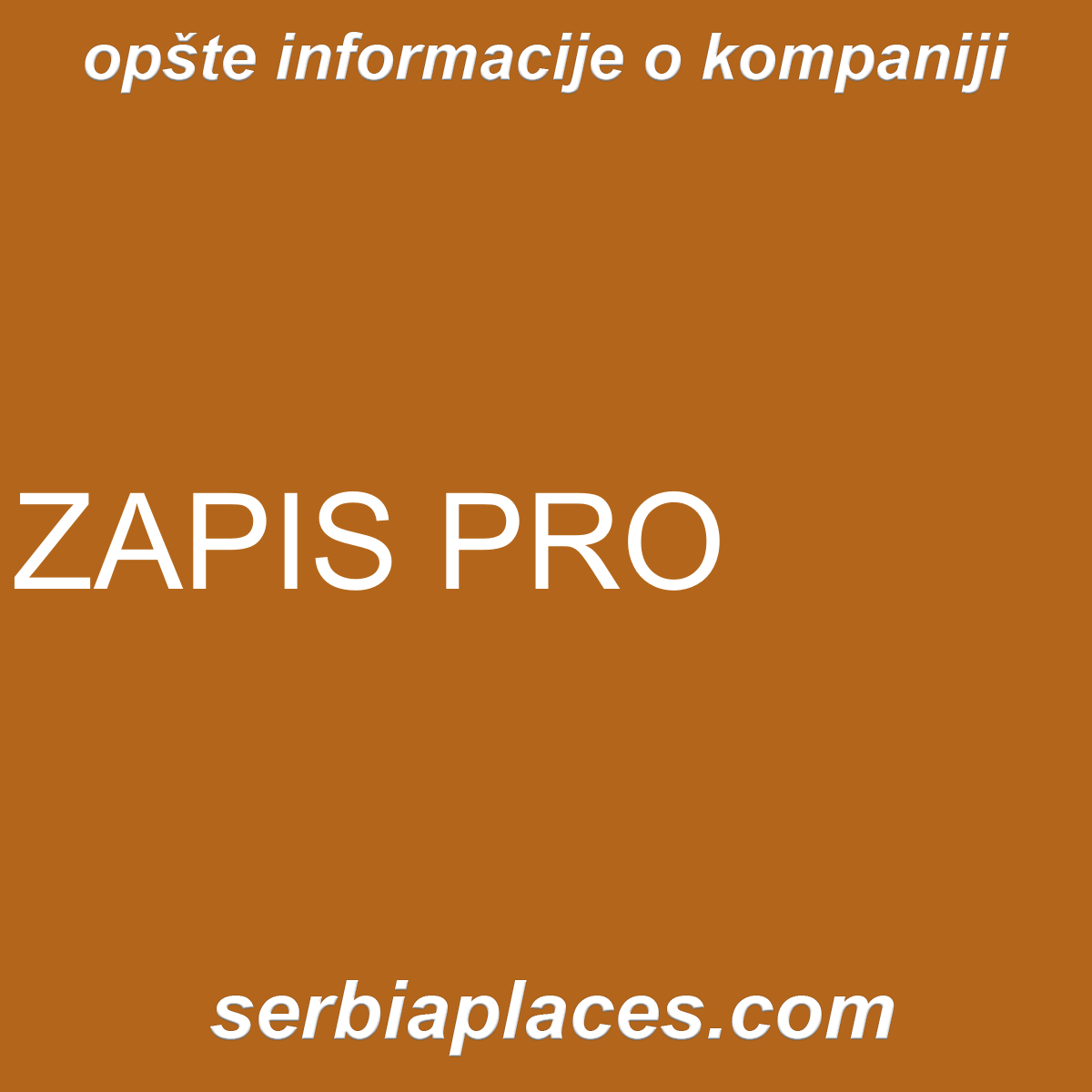 ZAPIS PRO