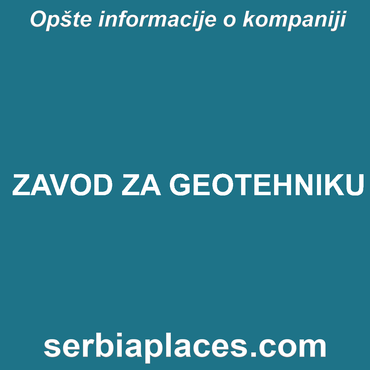 ZAVOD ZA GEOTEHNIKU