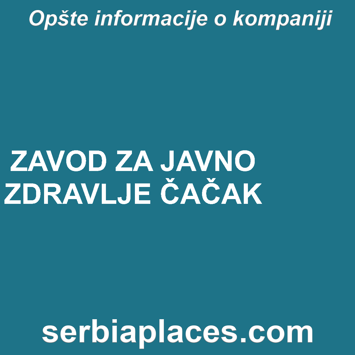 ZAVOD ZA JAVNO ZDRAVLJE ČAČAK