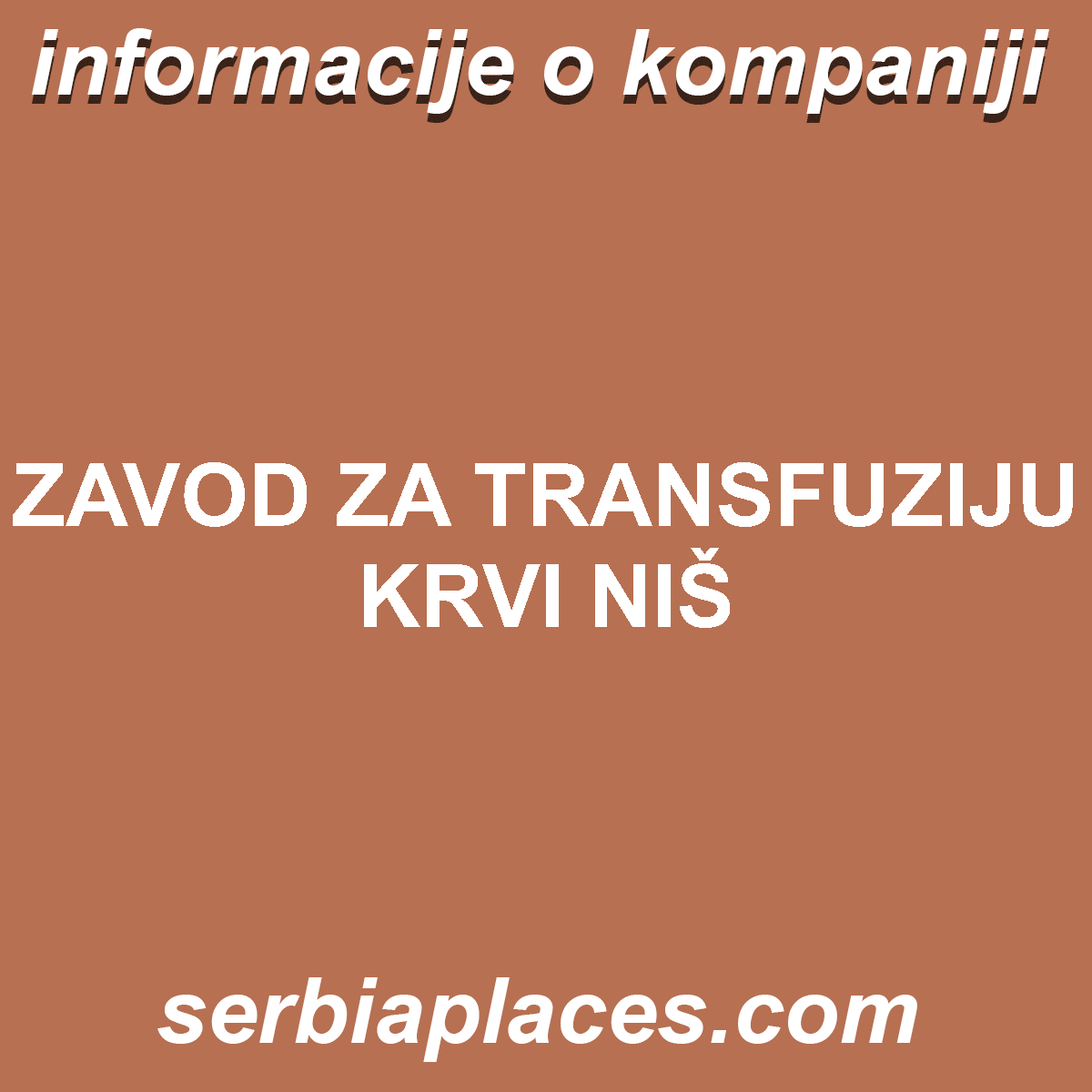 ZAVOD ZA TRANSFUZIJU KRVI NIŠ