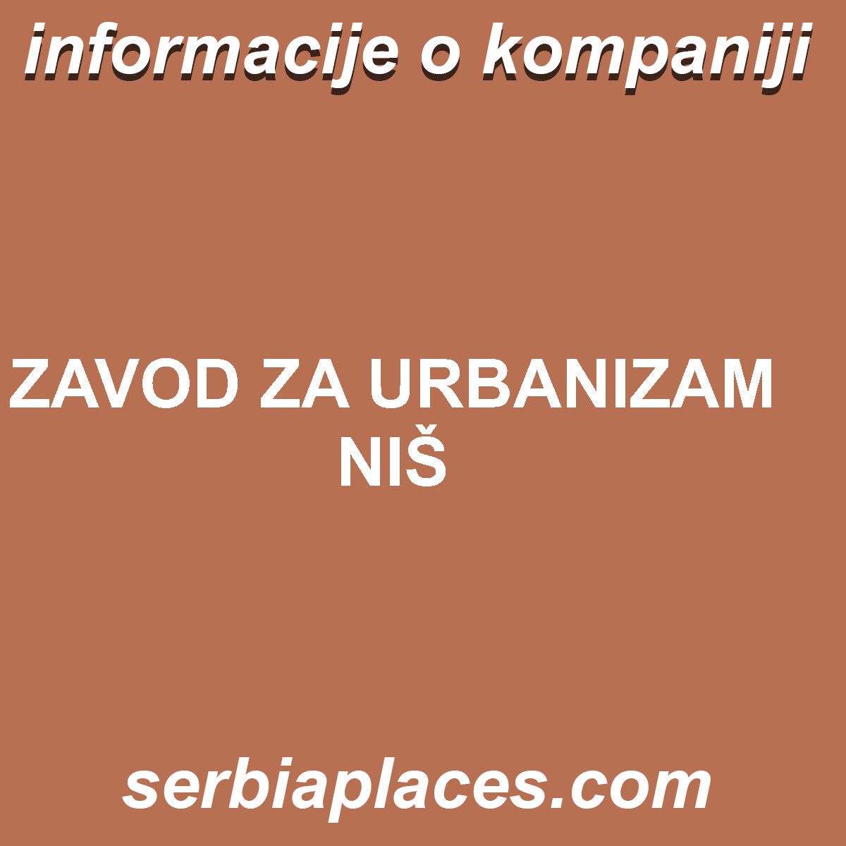 ZAVOD ZA URBANIZAM NIŠ