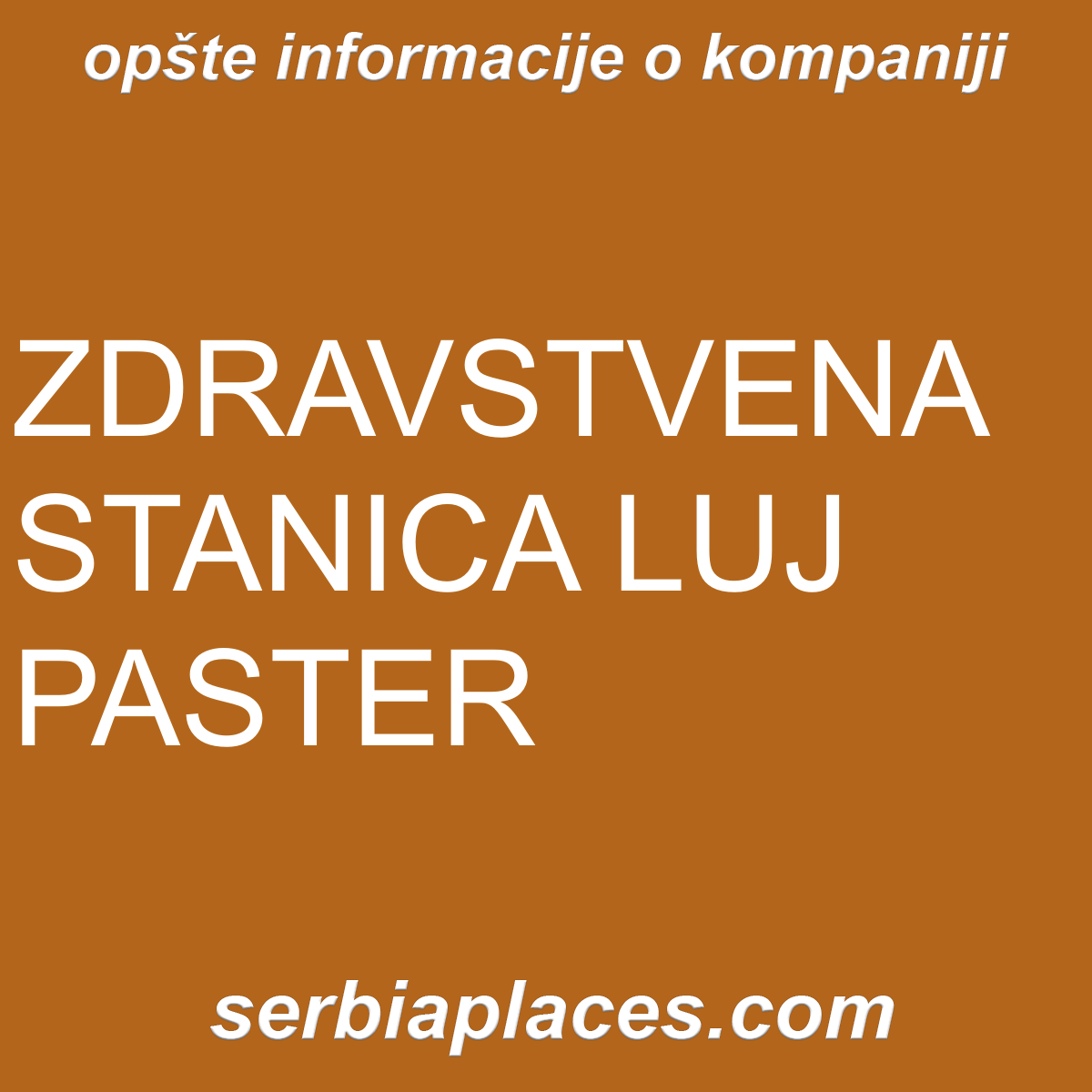 ZDRAVSTVENA STANICA LUJ PASTER