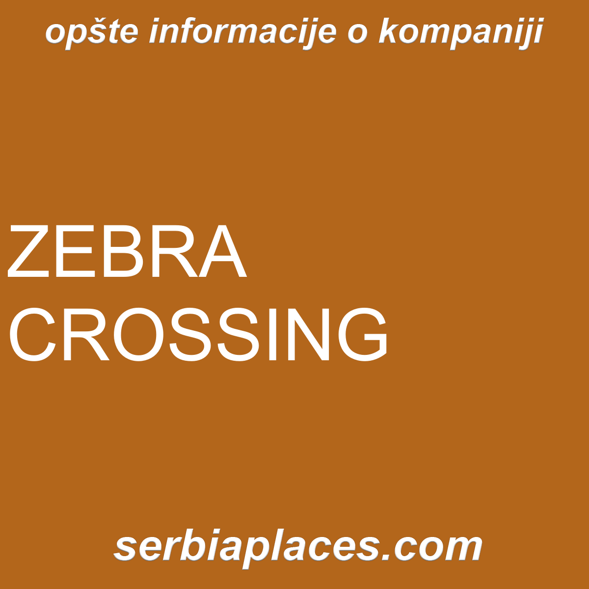 ZEBRA CROSSING