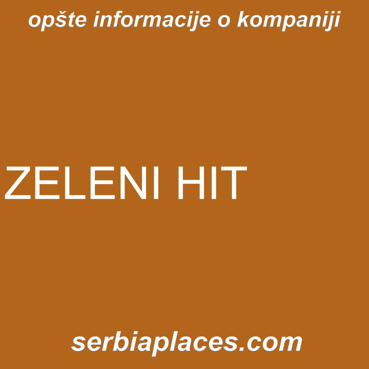 ZELENI HIT
